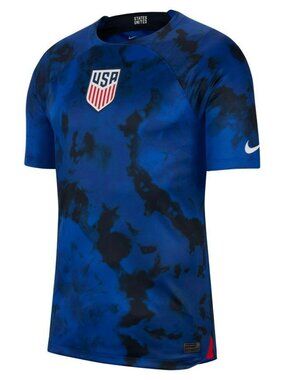 NEW Nike USA Authentic Away Vapor Match World Cup- Blue 22/23 Soccer Jersey